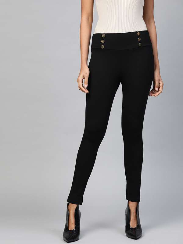 High Rise Black Jeggings 2965342 Hem 