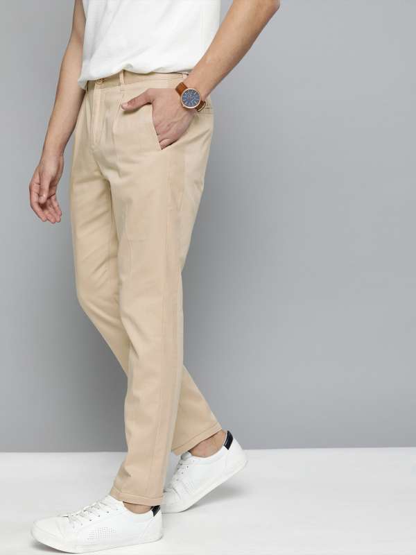 Van Heusen Trousers and Pants  Buy Van Heusen Women Peach Solid Formal  Slim Fit Trousers Online  Nykaa Fashion