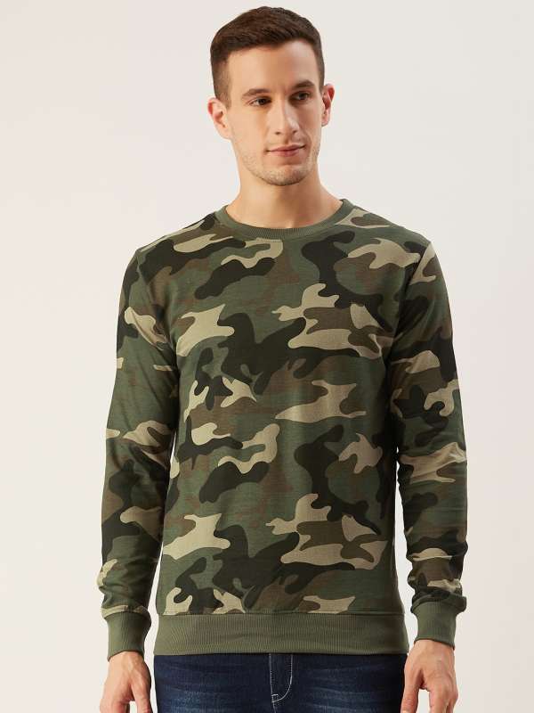 Military print sweatshirt online