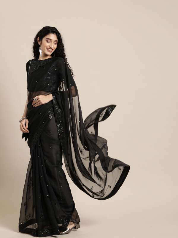 Black Sadi Royal Black Color Soft Silk Designer Sarees Cnd1324