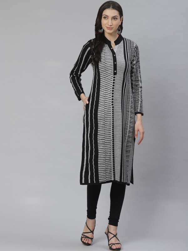 woolen kurtis myntra