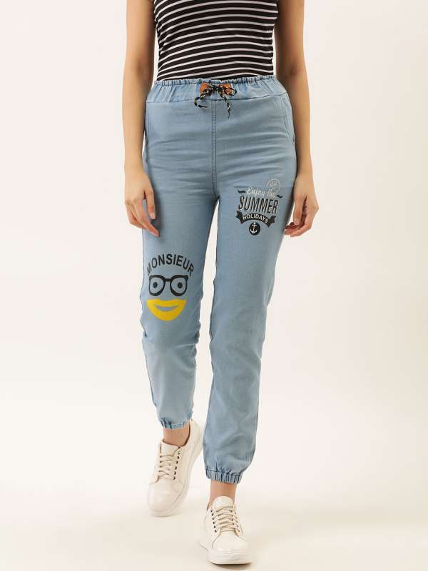 Joggers jeans for hot sale womens myntra