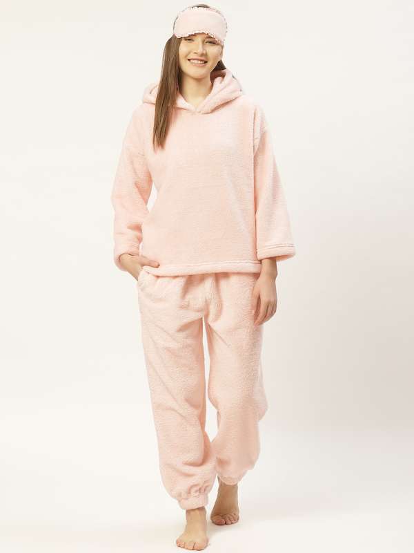 solacol Womens Winter Warm Nightgown Autumn and Winter Nightdress Zip with  Pokets Loose Pajamas 