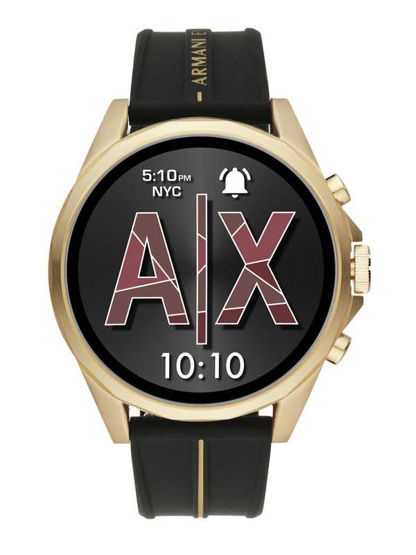 armani smart watch gold