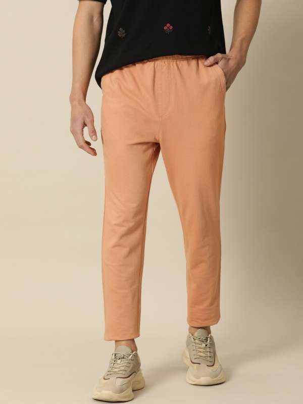 Solid Color Cotton Slub Pant in Light Peach  TJA2348