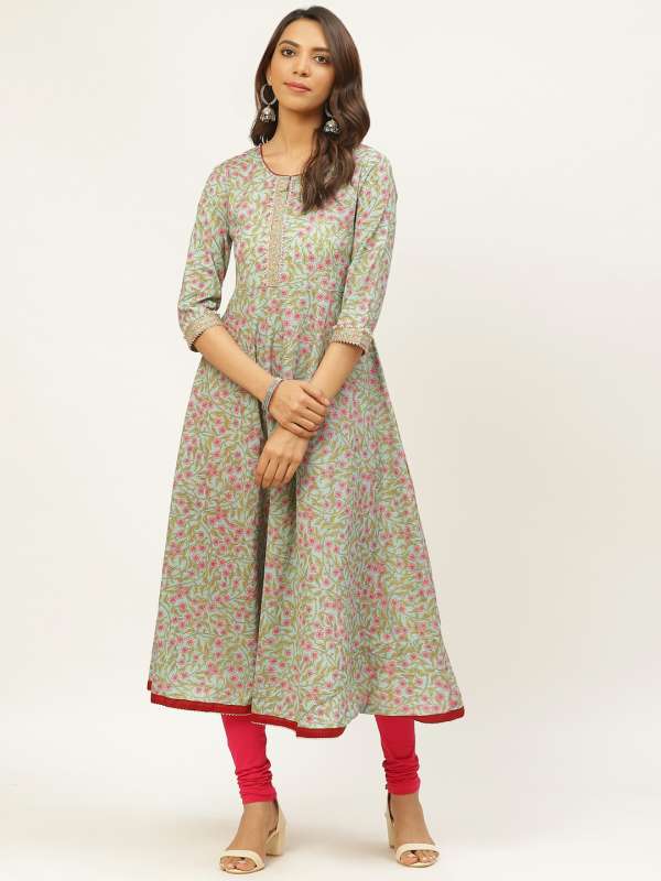 Partywear Floral Anarkali Gown - Indian Bollywood Designer Indo Western ...