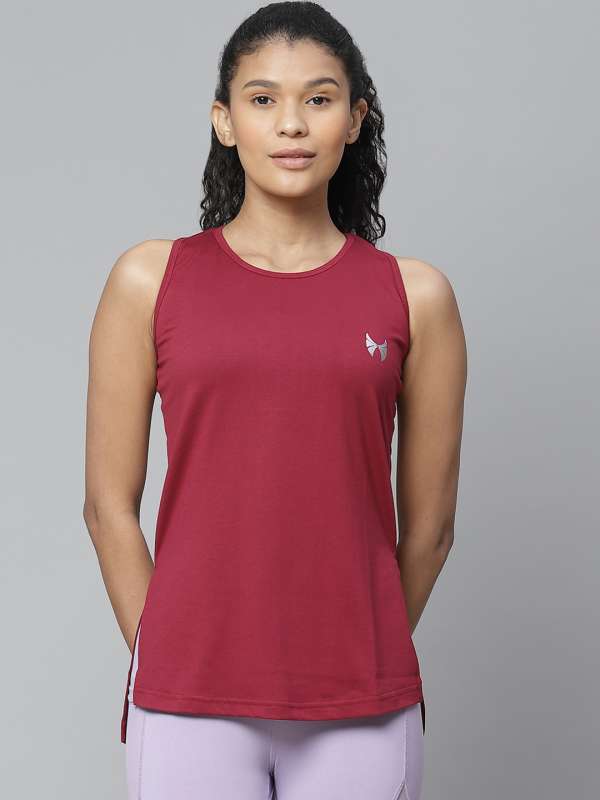 Buy NiloBerry Women Maroon Solid Lycra Blend Casual Noodle Straps Top  Online at Best Prices in India - JioMart.