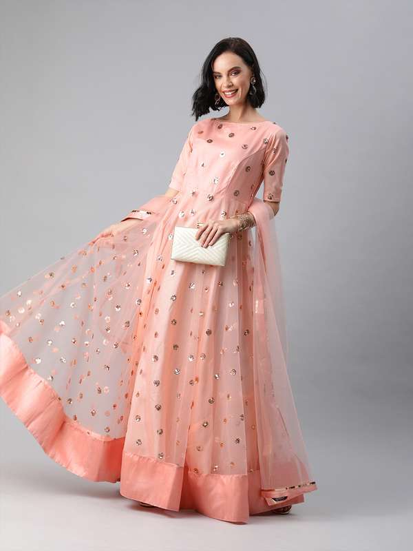 net frock kurti design