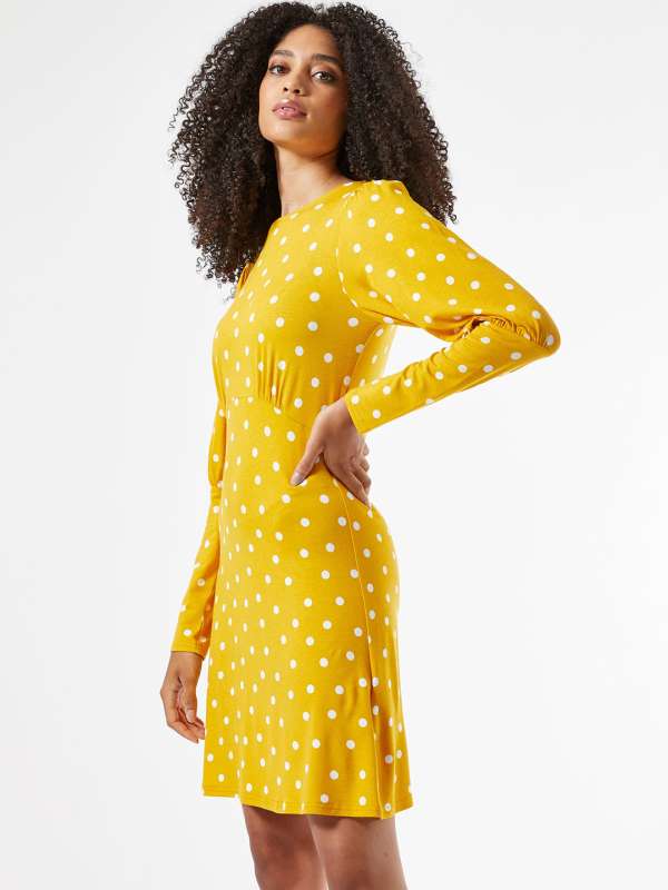 myntra polka dot dress