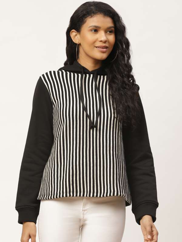 Black White Striped Sweatshirts Buy Black White Striped