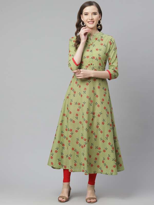 Partywear Floral Anarkali Gown - Light Pink Floral ...