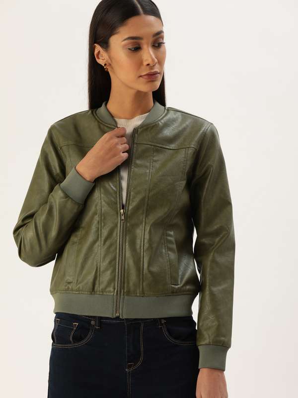 leather bomber jacket india