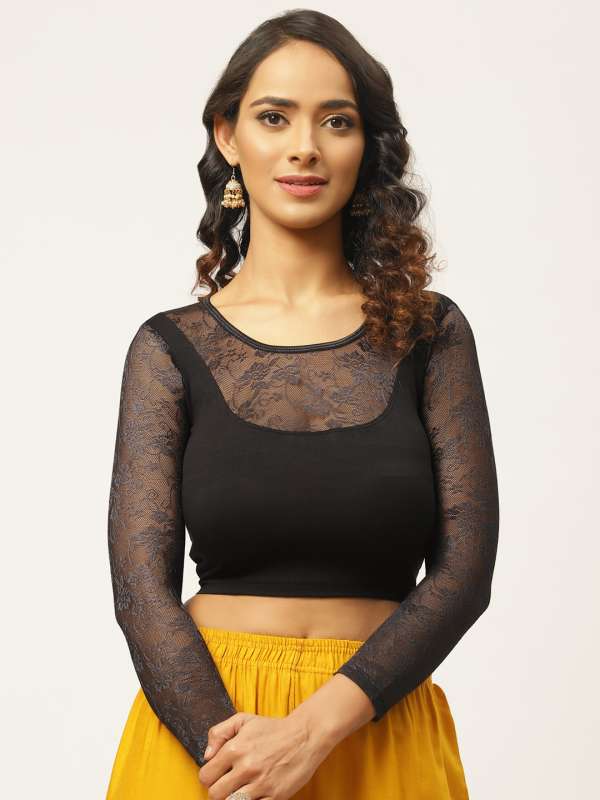 Lace Bra Saree Blouse - Buy Lace Bra Saree Blouse online in India
