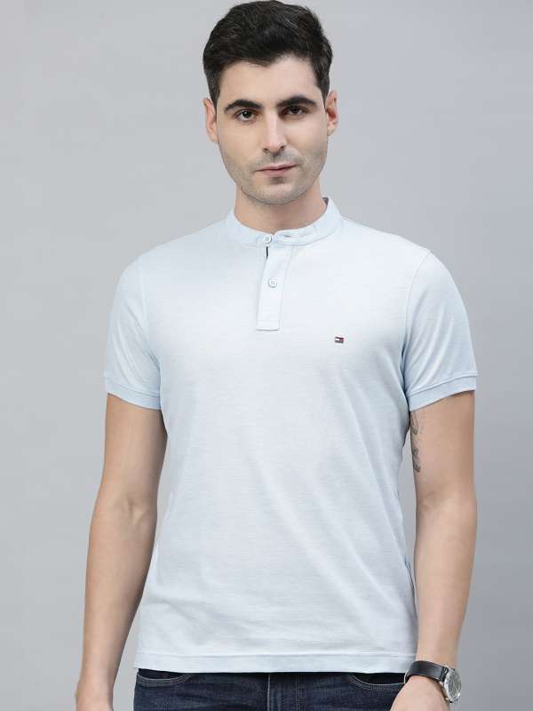tommy hilfiger mandarin collar shirt