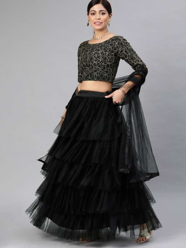 buy black lehenga online