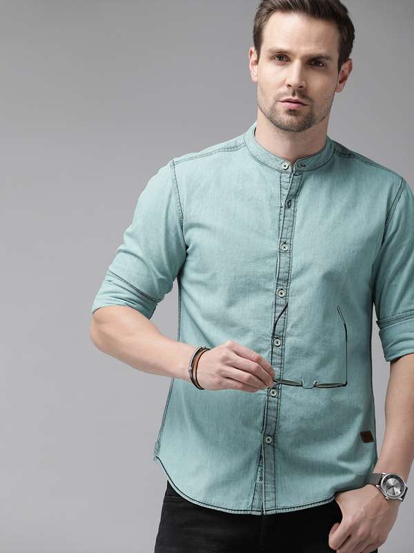 Men Blue Denim Shirts - Buy Men Blue 