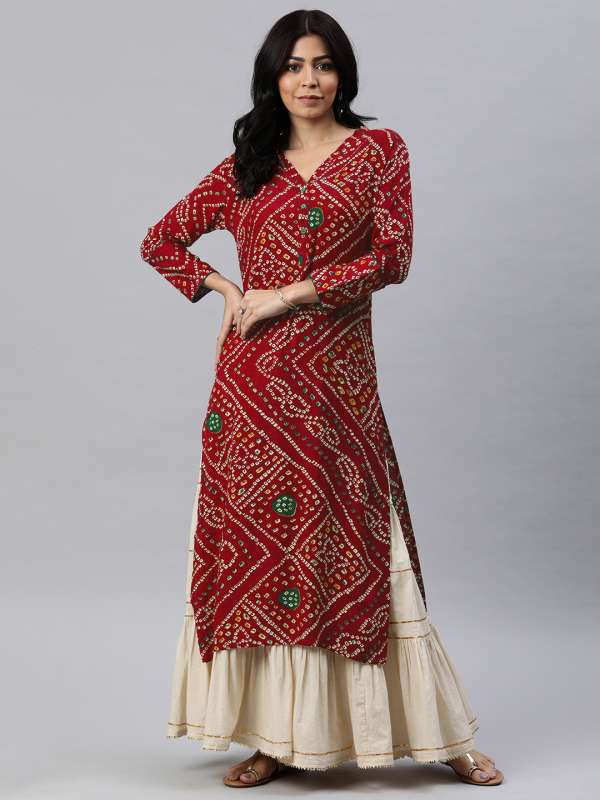 Shop Latest Red Color Kurti Online at Best Price