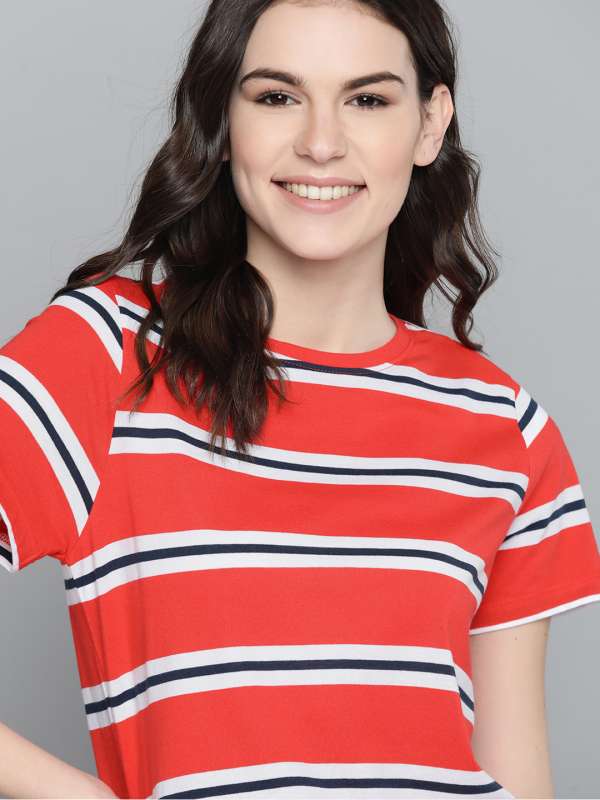Striped t new arrivals shirt women's india