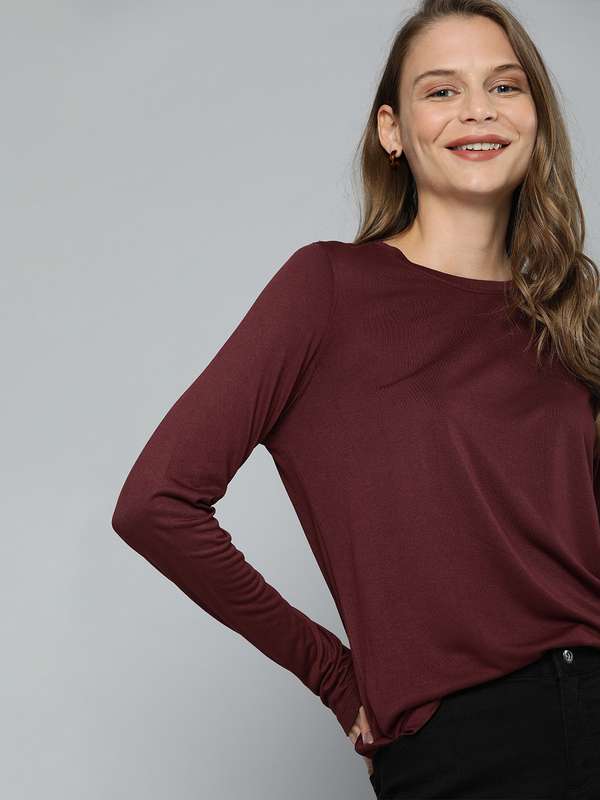 thumb hole t shirts women's