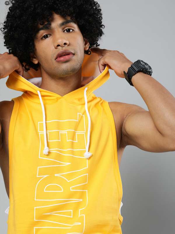 Shirt with hood online mens
