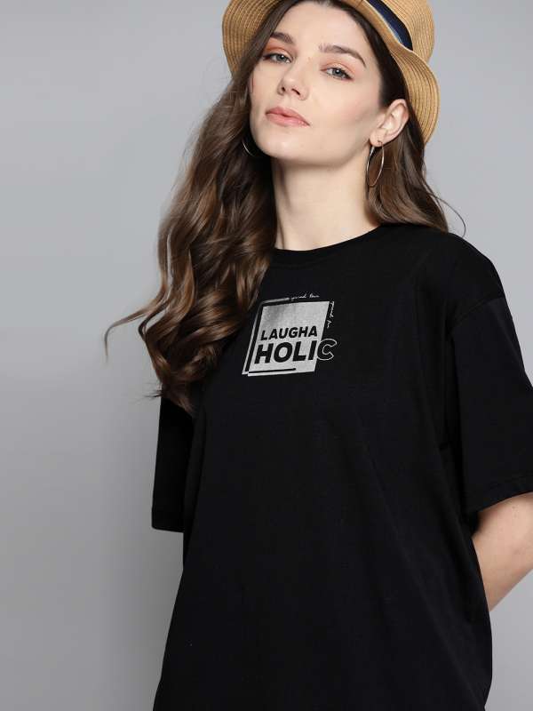 T shirt for womens online myntra sales