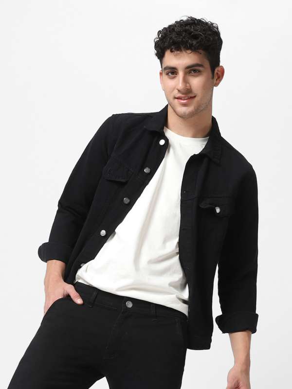 MONTREZ Full Sleeve Solid Men Denim Jacket - Buy MONTREZ Full Sleeve Solid  Men Denim Jacket Online at Best Prices in India