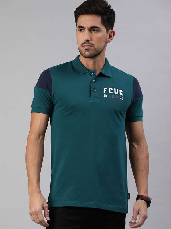 Green Solid Polo T Shirts 200593.html 