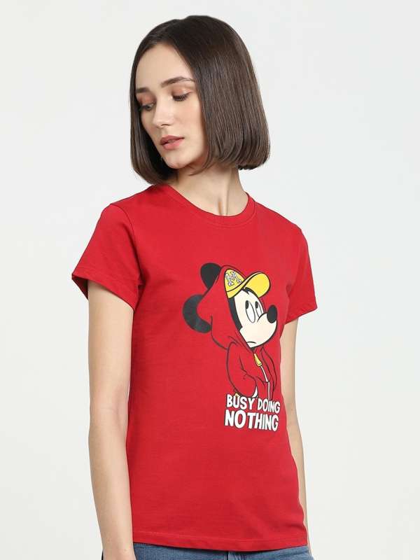 Red Women Tees Mickey Friends Buy Red Women Tees Mickey Friends