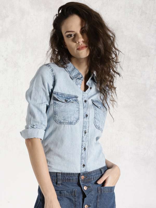 Casual, Formal Denim Shirts Online Shopping - Branded Denim Shirts