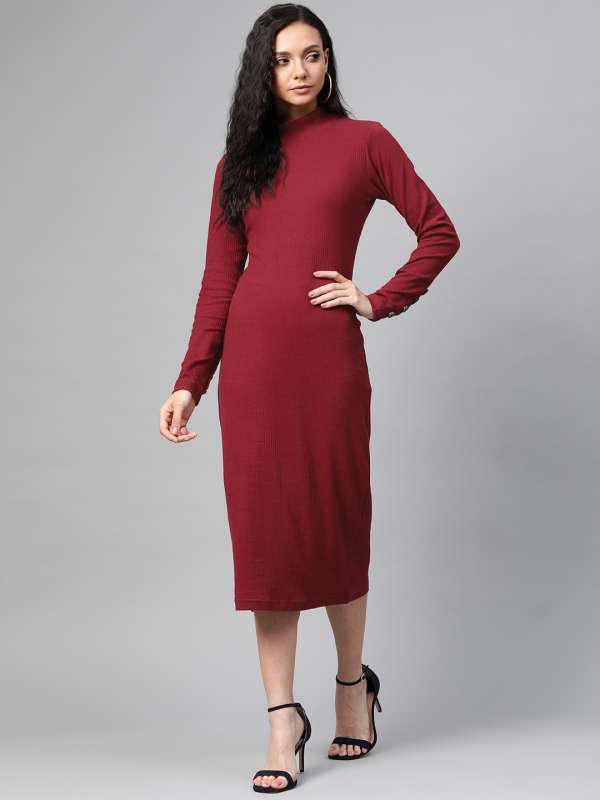 pink ribbed dress