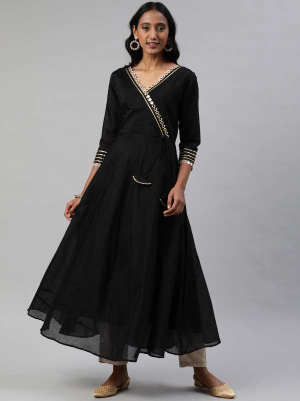 Myntra black top kurta