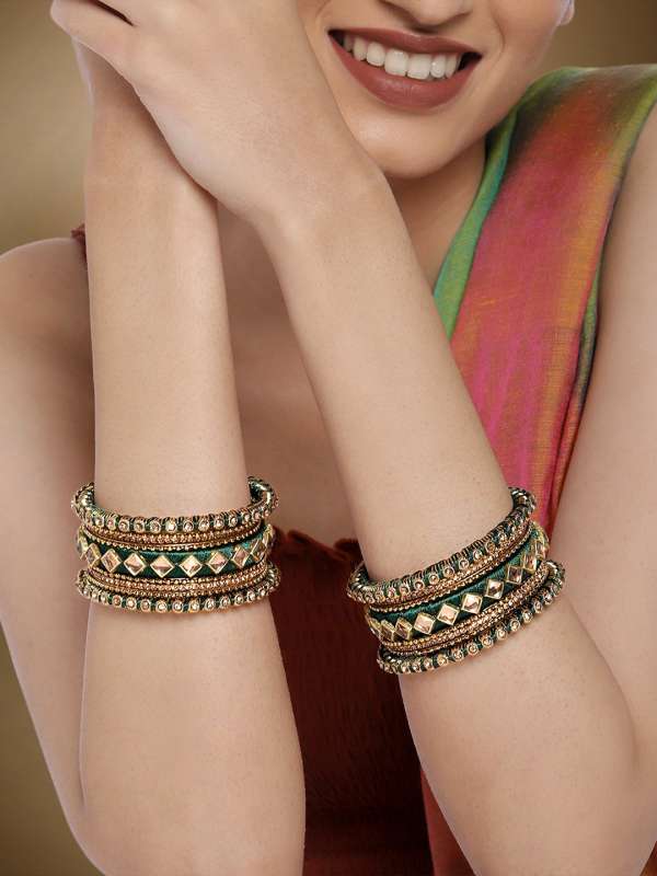 Green Bangles Buy Green Bangles Online in India Myntra