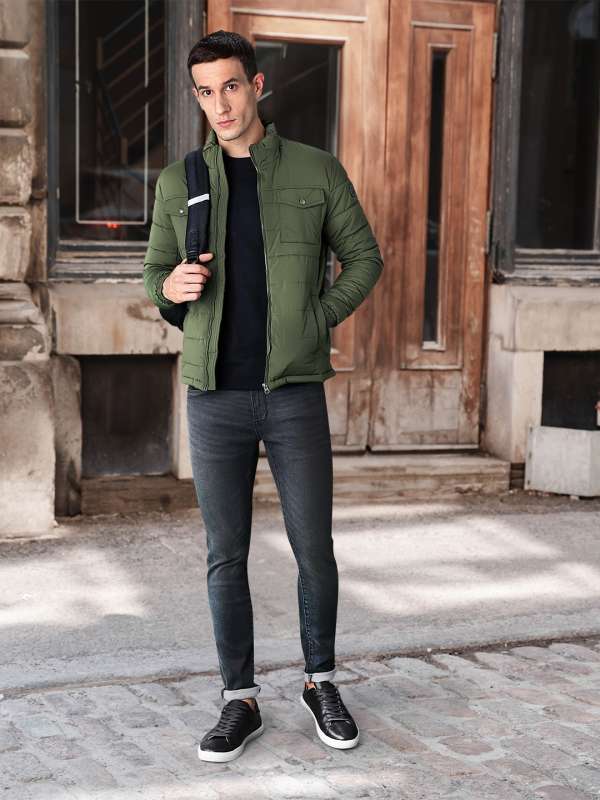 Men Olive Jackets Buy Men Olive Jackets online in India