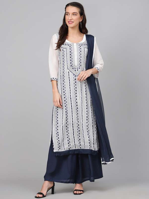 White salwar material online clearance
