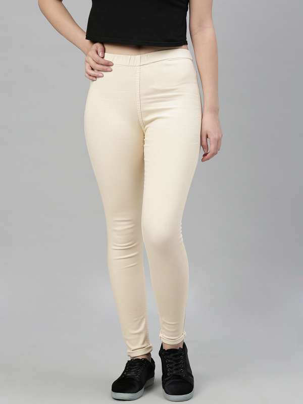 Buy Multicoloured Cotton Self Design Jeans Jeggings For Women Online In  India At Discounted Prices