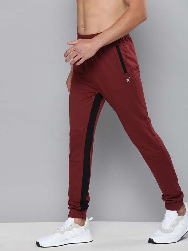 maroon track pants