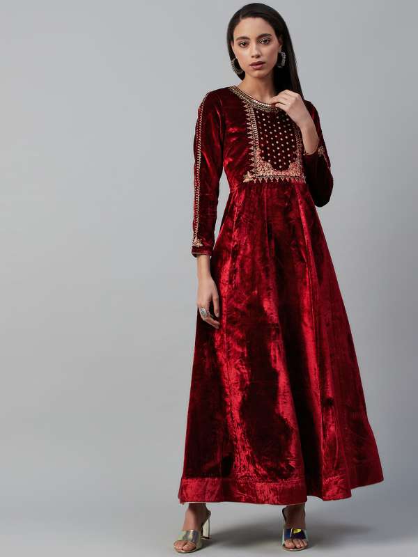 women's velvet maxi dresses