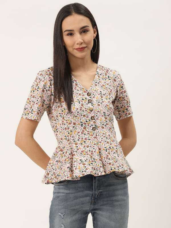 peplum tops myntra