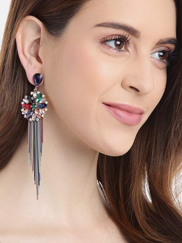 Earrings & Studs | navy blue earrings jhumka set | Freeup-tmf.edu.vn