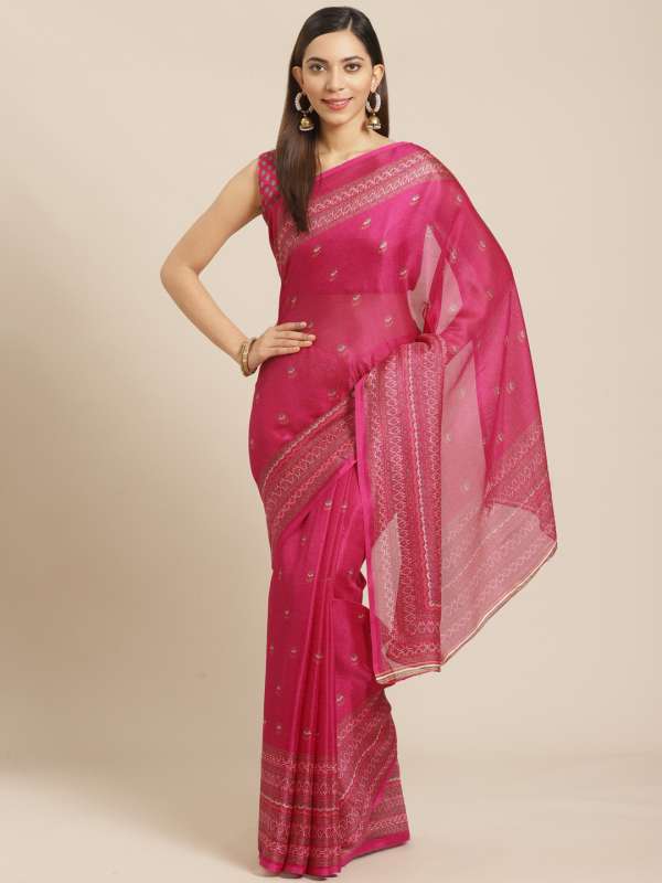 Myntra deals pink saree