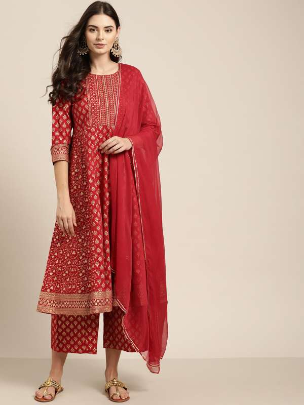 Sangria red kurta store