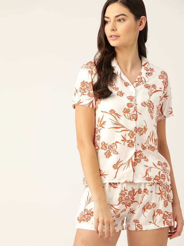 night dress shorts and shirt