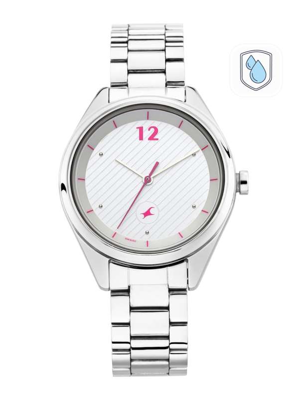 Fastrack watches for womens silver top