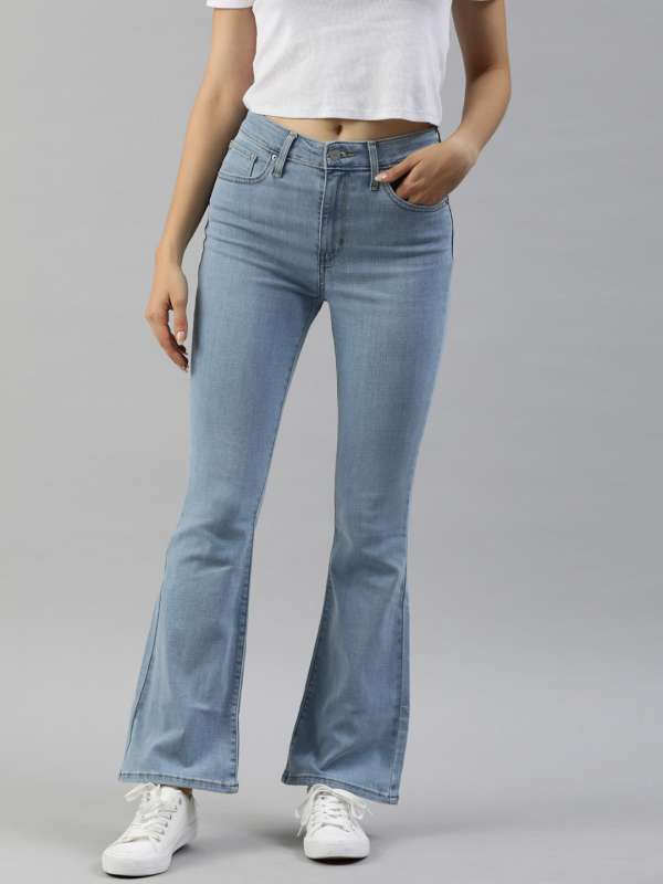 bell bottom jeans myntra
