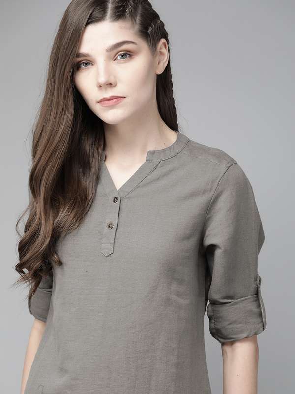 Chinese collar tops for ladies clearance