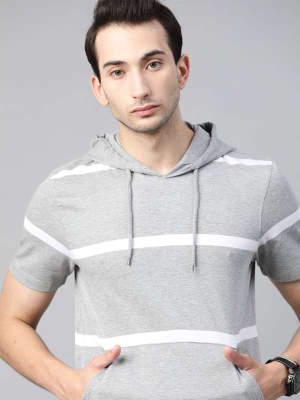 Hooded t shirt myntra