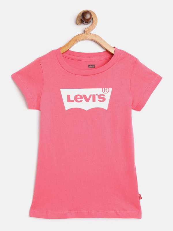 Pink levi tshirt best sale