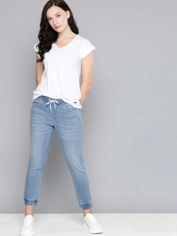 Womens cuffed jogger jeans outlet