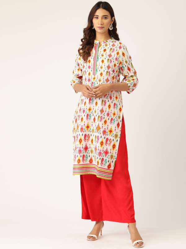 White kurtis online myntra store