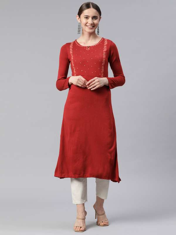 Winter kurtis myntra sale